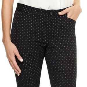 GAP Women's Signature Skinny Ankle Pants Stretch Black Diamond Print Size 8